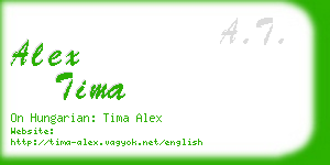 alex tima business card